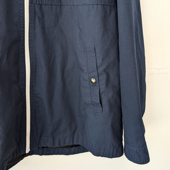 ONLY & SONS Men's Dark Blue Hooded Zipped Windbreaker ~ Size Small - Picture 8 of 15